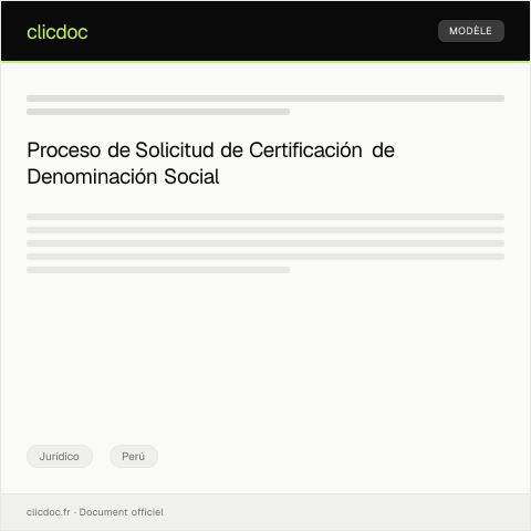 Vista previa del documento Solicitar la certificación de denominación social en SUNARP — Jurídico, Perú