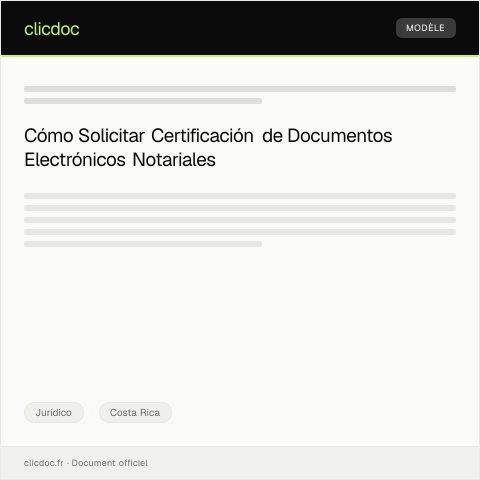 Vista previa del documento Solicitar Certificación de Documentos Electrónicos Elaborados por Notarías — Jurídico, Costa Rica