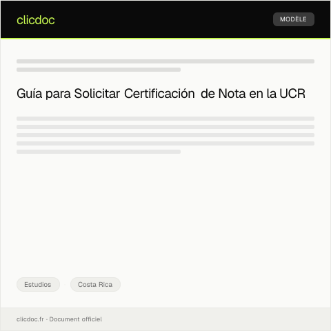 Vista previa del documento Solicitar certificación de nota en la Universidad de Costa Rica — Estudios, Costa Rica