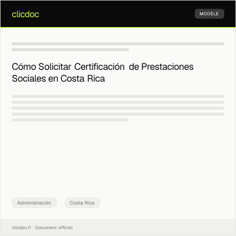 Vista previa del documento Solicitar certificación de prestaciones sociales en la Caja Costarricense de Seguro Social — Administración, Costa Rica