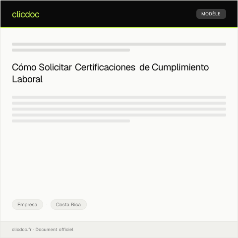 Vista previa del documento Solicitar certificaciones de cumplimiento de obligaciones laborales digitalmente — Empresa, Costa Rica