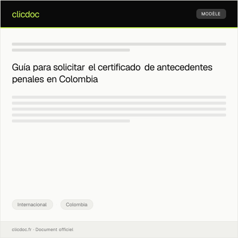 Vista previa del documento Solicitar la expedición de certificado de antecedentes penales en Colombia — Internacional, Colombia