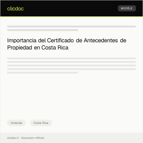 Vista previa del documento Solicitar certificado de antecedentes de propiedad para compra de inmueble — Vivienda, Costa Rica