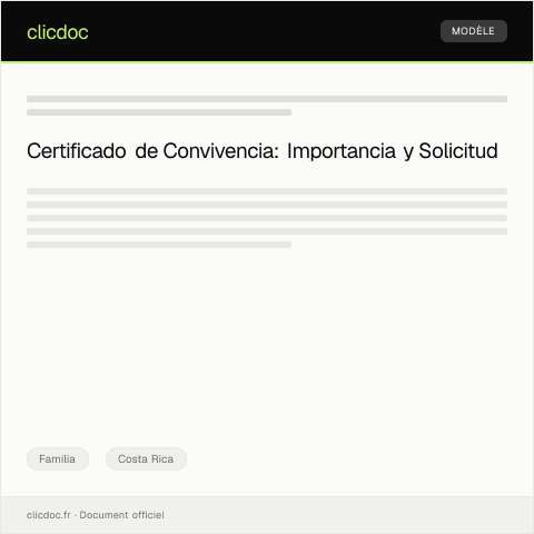 Vista previa del documento Solicitar Certificado de Convivencia para Vínculos Familiares — Familia, Costa Rica