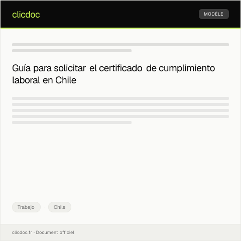Vista previa del documento Solicitar certificado de cumplimiento laboral para acceso a beneficios — Trabajo, Chile