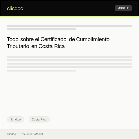 Vista previa del documento Solicitar el Certificado de Cumplimiento Tributario — Jurídico, Costa Rica