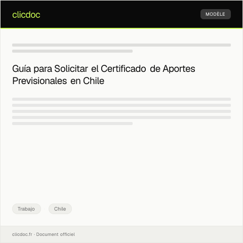 Vista previa del documento Solicitar Certificado de Aportes Previsionales — Trabajo, Chile