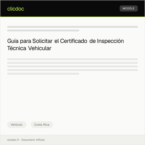 Vista previa del documento Solicitar certificado de inspección técnica vehicular — Vehículo, Costa Rica