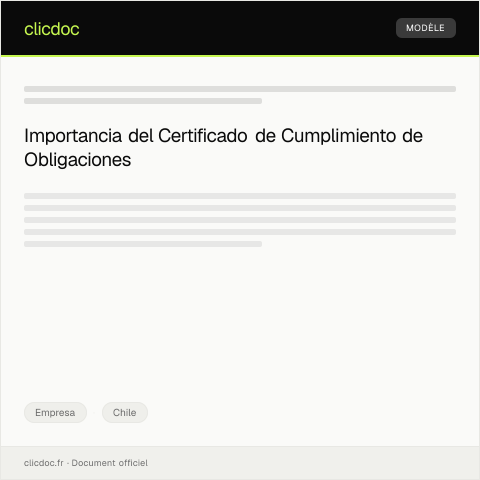 Vista previa del documento Solicitar Certificado de Cumplimiento de Obligaciones Tributarias — Empresa, Chile