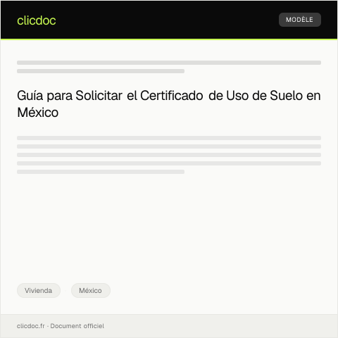 Vista previa del documento Solicitar certificado de uso de suelo para proyectos de construcción — Vivienda, México