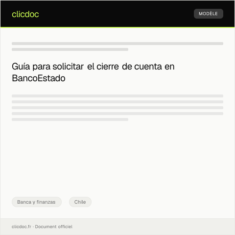 Vista previa del documento Solicitar cierre de cuenta bancaria en BancoEstado — Banca y finanzas, Chile
