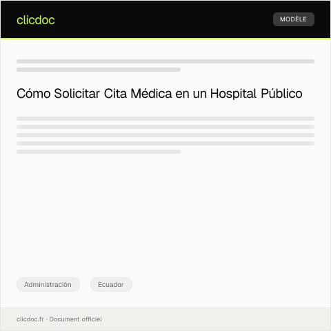 Vista previa del documento Solicitar cita médica en el hospital público — Administración, Ecuador