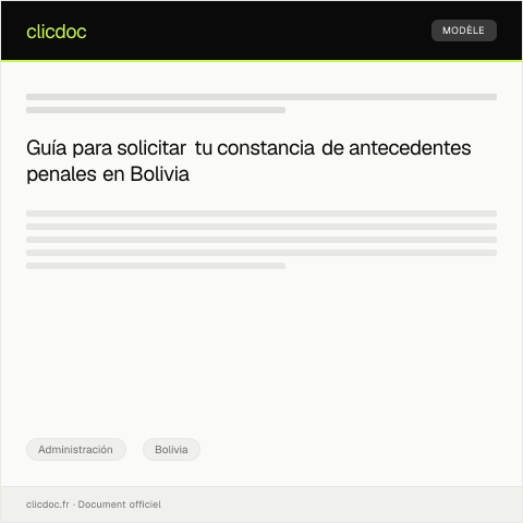 Vista previa del documento Solicitar constancia de antecedentes penales — Administración, Bolivia