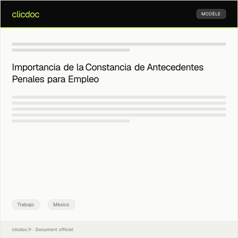 Vista previa del documento Solicitar constancia de antecedentes penales para empleo — Trabajo, México
