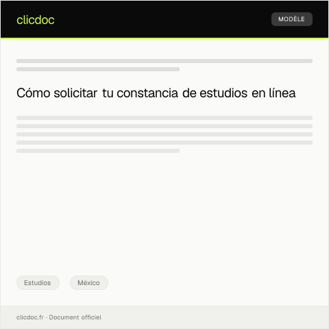 Vista previa del documento Solicitar constancia de estudios en línea — Estudios, México