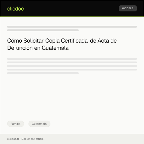 Vista previa del documento Solicitar copia certificada de acta de defunción para trámite de herencia — Familia, Guatemala