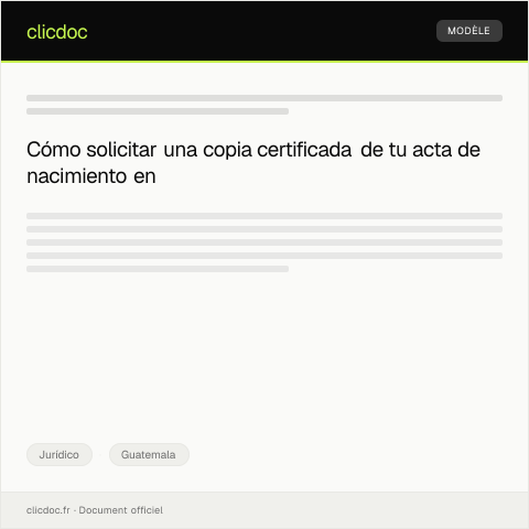 Vista previa del documento Solicitar copia certificada de acta de nacimiento en el Registro Nacional de las Personas — Jurídico, Guatemala