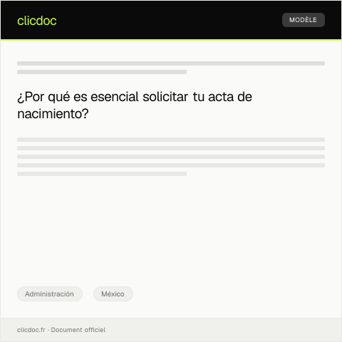 Vista previa del documento Solicitar copia certificada del acta de nacimiento ante el Registro Civil — Administración, México