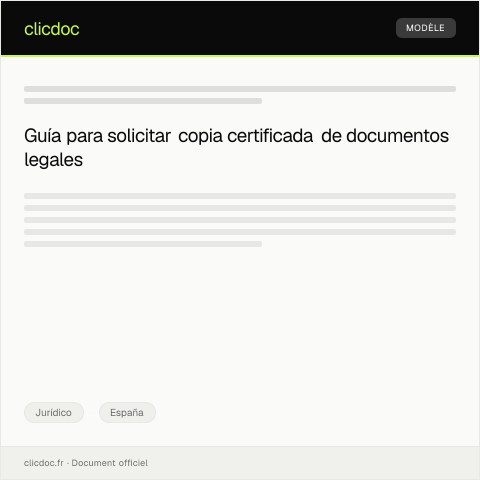 Vista previa del documento Solicitar copia certificada de documento legal — Jurídico, España
