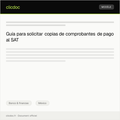 Vista previa del documento Solicitar copia de comprobantes de pago — Banco & finanzas, México