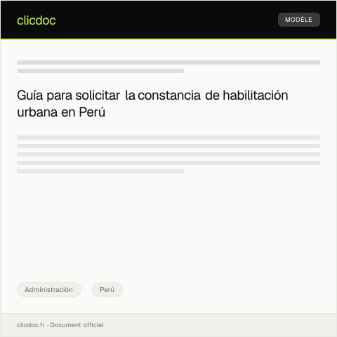 Vista previa del documento Solicitar copia de constancia de habilitación urbana — Administración, Perú