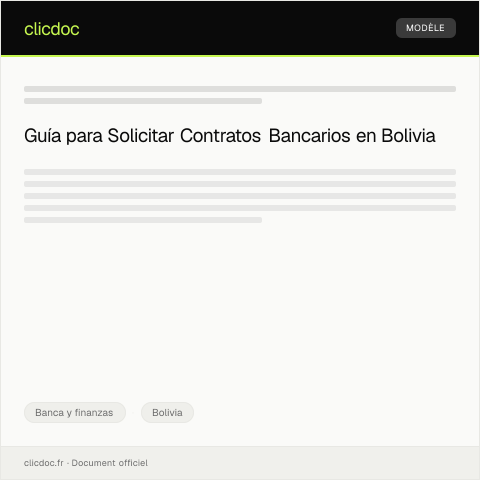 Vista previa del documento Solicitar copia de contratos bancarios — Banca y finanzas, Bolivia