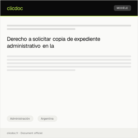 Vista previa del documento Solicitar copia de expediente administrativo en la Municipalidad — Administración, Argentina