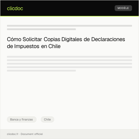 Vista previa del documento Solicitar copia digital de declaraciones de impuestos anteriores — Banca y finanzas, Chile