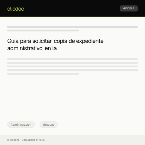 Vista previa del documento Solicitar copia de expediente administrativo en la intendencia — Administración, Uruguay