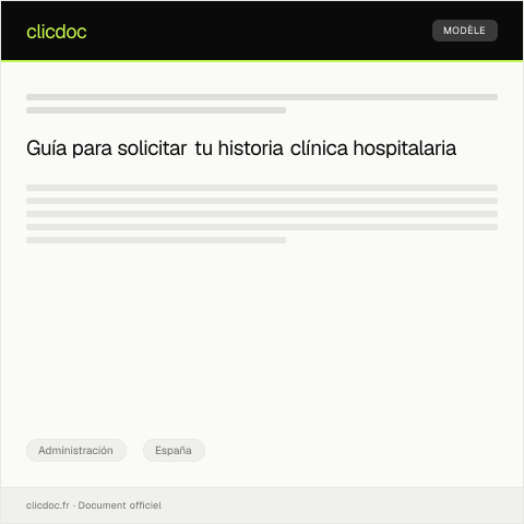 Vista previa del documento Solicitar copia de historia clínica hospitalaria — Administración, España