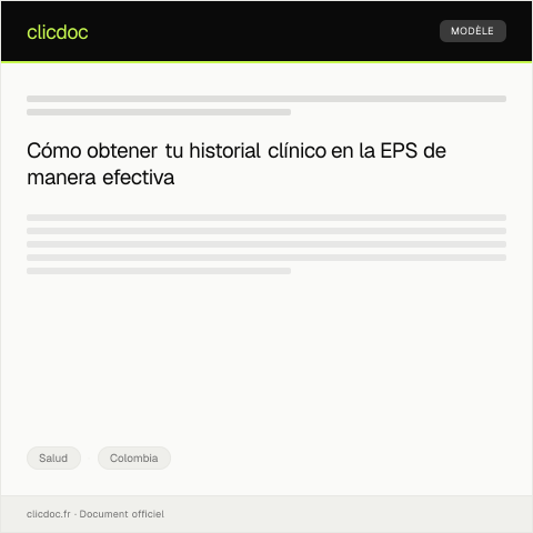 Vista previa del documento Solicitar copia del historial clínico en la EPS — Salud, Colombia