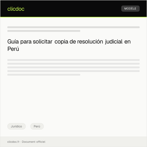 Vista previa del documento Solicitar copia de resolución judicial en el Poder Judicial — Jurídico, Perú