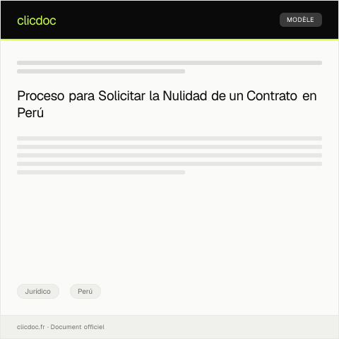 Vista previa del documento Solicitar la declaración de nulidad de contrato — Jurídico, Perú