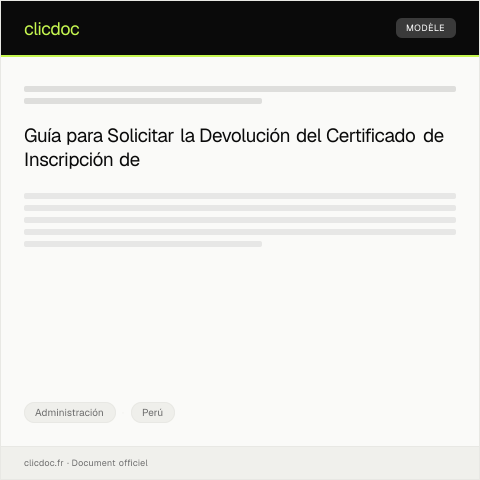 Vista previa del documento Solicitar la devolución del certificado de inscripción de vehículo en SUNARP — Administración, Perú