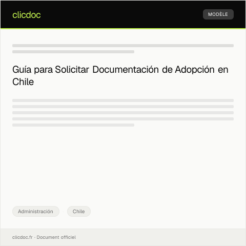 Vista previa del documento Solicitar documentación para trámites de adopción — Administración, Chile