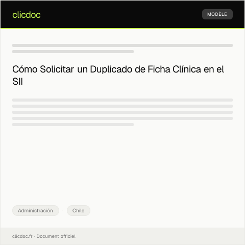 Vista previa del documento Solicitar duplicado de ficha clínica en el sistema público de salud — Administración, Chile