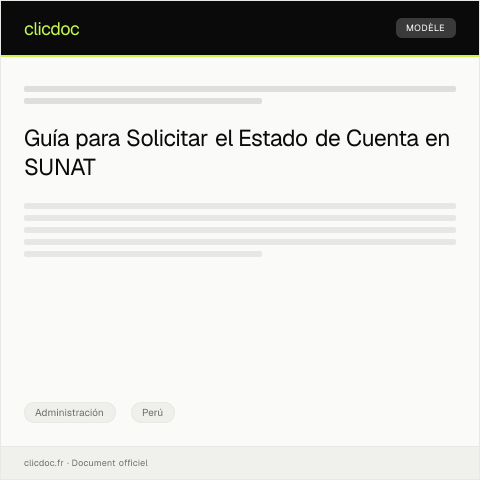 Vista previa del documento Solicitar estado de cuenta en la entidad bancaria — Administración, Perú