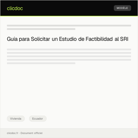 Vista previa del documento Solicitar estudio de factibilidad para nuevos desarrollos residenciales — Vivienda, Ecuador