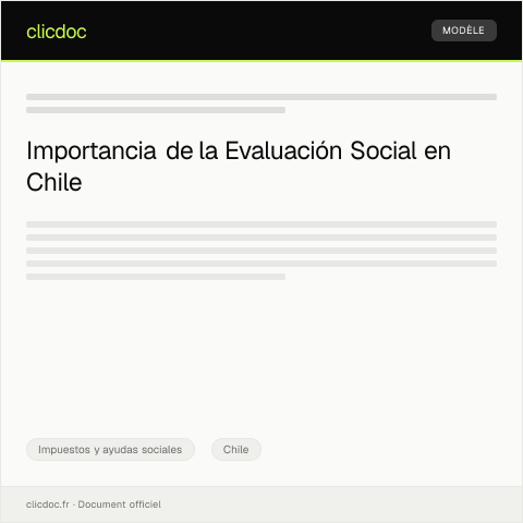 Vista previa del documento Solicitar evaluación social para acceso a programas del Estado — Impuestos y ayudas sociales, Chile