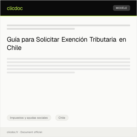 Vista previa del documento Solicitar exención tributaria para personas con discapacidad — Impuestos y ayudas sociales, Chile