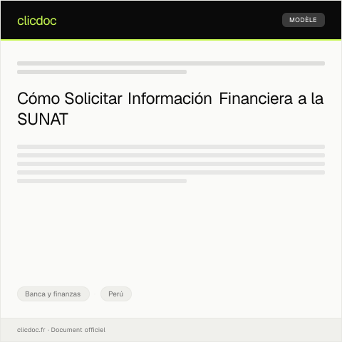 Vista previa del documento Solicitar información sobre productos financieros — Banca y finanzas, Perú