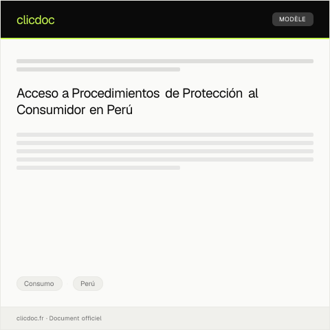 Vista previa del documento Solicitar información sobre procedimientos de protección al consumidor — Consumo, Perú