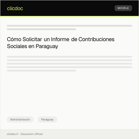Vista previa del documento Solicitar informe de contribuciones sociales realizadas — Administración, Paraguay