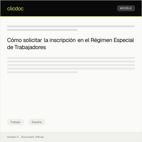 Vista previa del documento Solicitar la inscripción en el Régimen Especial de Trabajadores Autónomos (RETA) — Trabajo, España