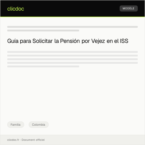Vista previa del documento Solicitar forma de pensión por vejez en el ISS — Familia, Colombia