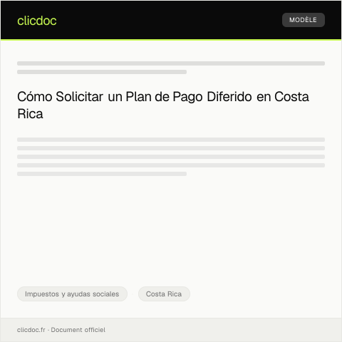 Vista previa del documento Solicitar plan de pago diferido en la declaración de impuestos ante la Dirección General de Tributación — Impuestos y ayudas sociales, Costa Rica