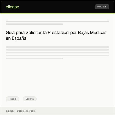 Vista previa del documento Solicitar la prestación por bajas médicas — Trabajo, España