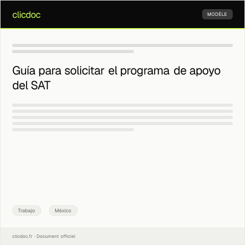 Vista previa del documento Solicitar programa de apoyo para empleo formal a través del portal oficial — Trabajo, México
