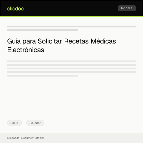 Vista previa del documento Solicitar recetas médicas electrónicas para farmacias autorizadas — Salud, Ecuador