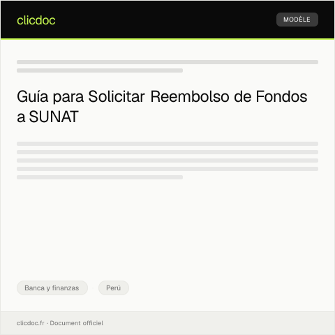 Vista previa del documento Solicitar reembolso de fondos — Banca y finanzas, Perú